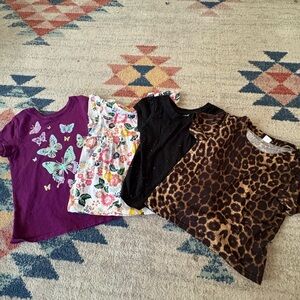Kids Colorful Butterfly and Animal Print Tees